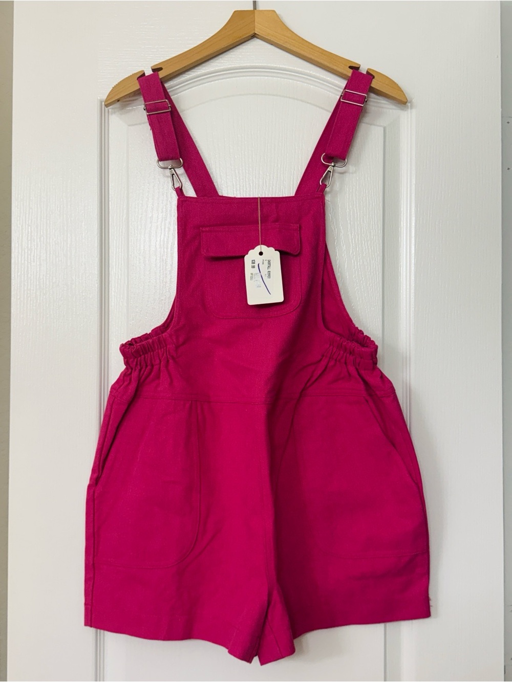 New In • NWT Magenta Pink Utility Short Overalls Romper Shortalls Small